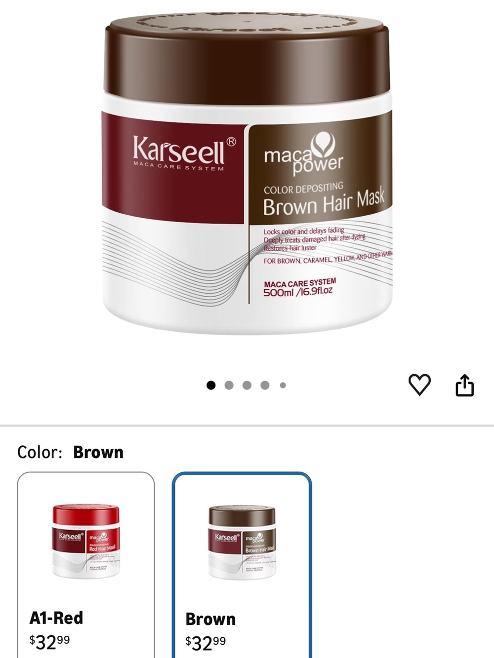 Karseell Brown Hair Mask - Deep Brown